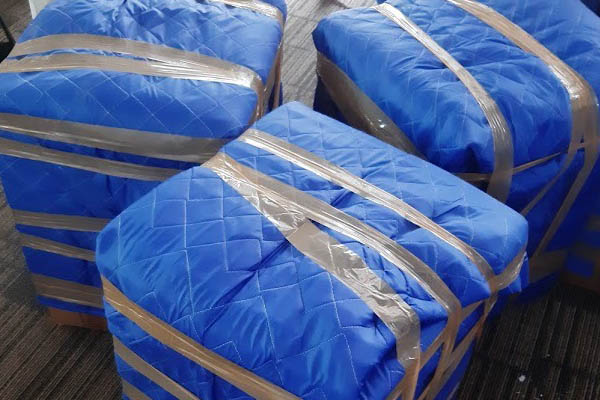 Secure blue foam wrapping for safe transport
